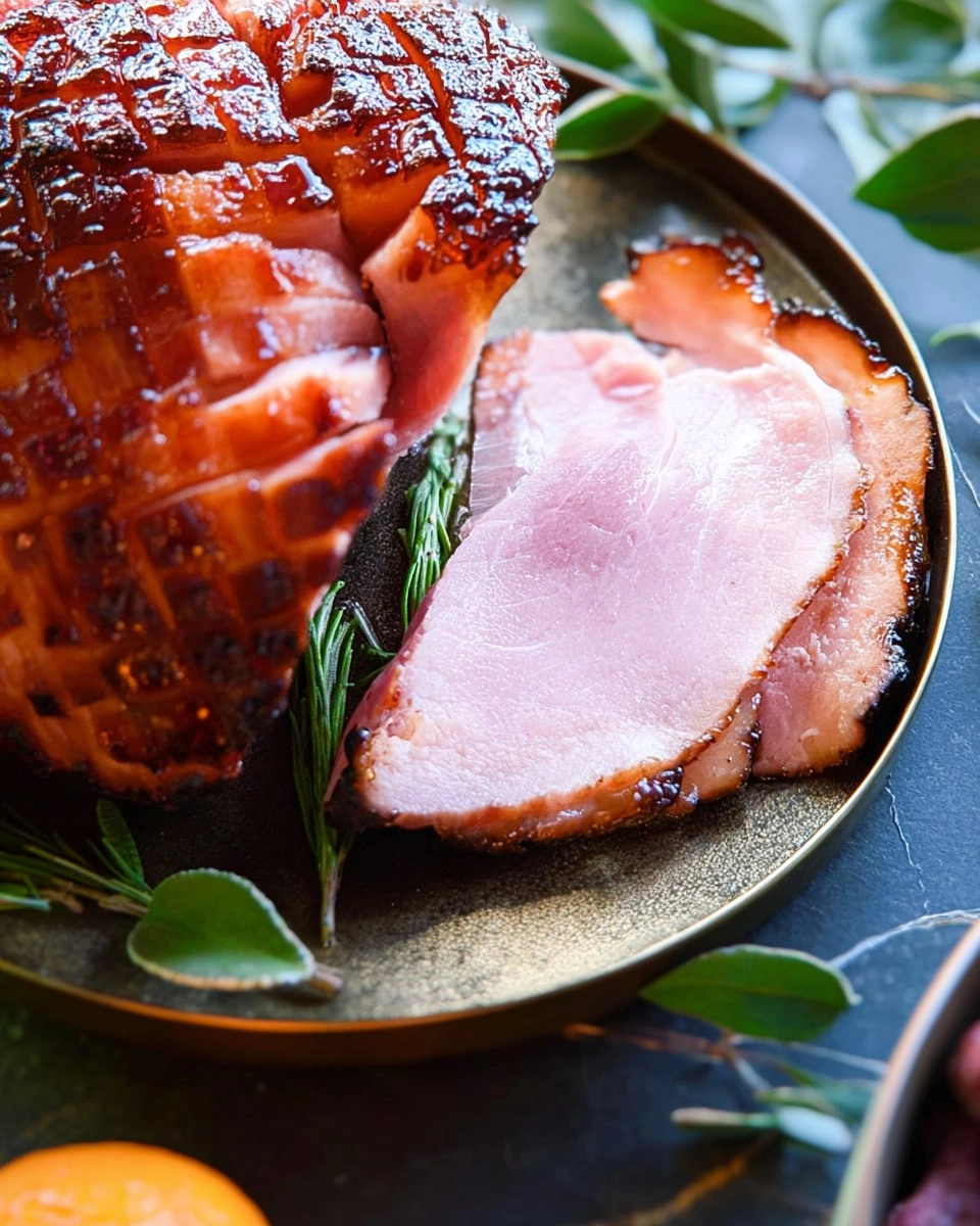 Maple Bourbon Glazed Ham