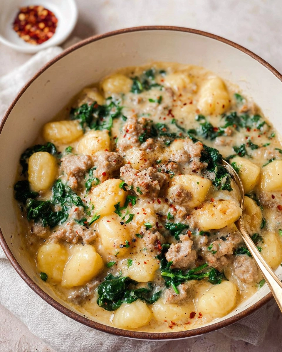One Pot Gnocchi with Sausage and Kale