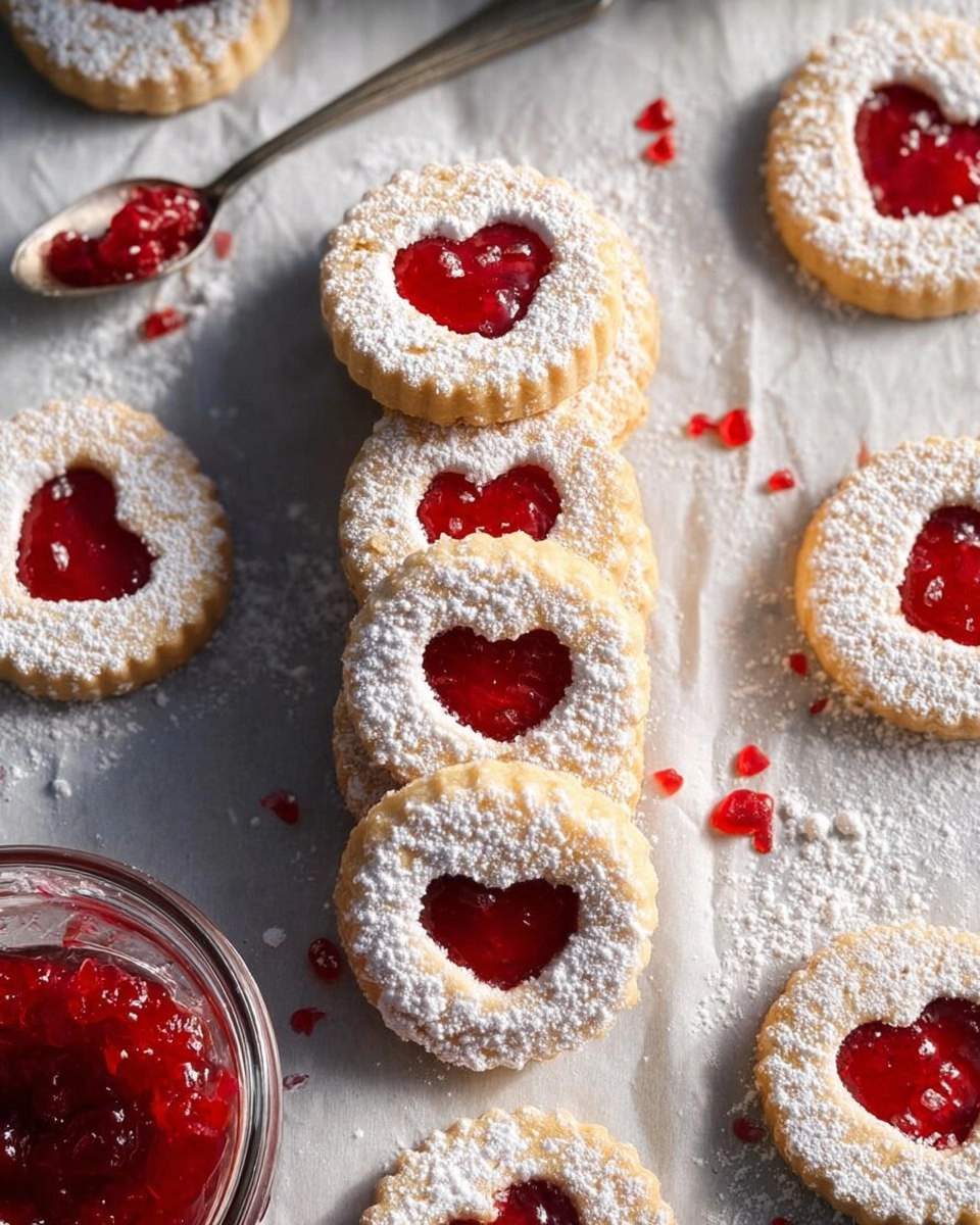 Raspberry Linzer Cookies