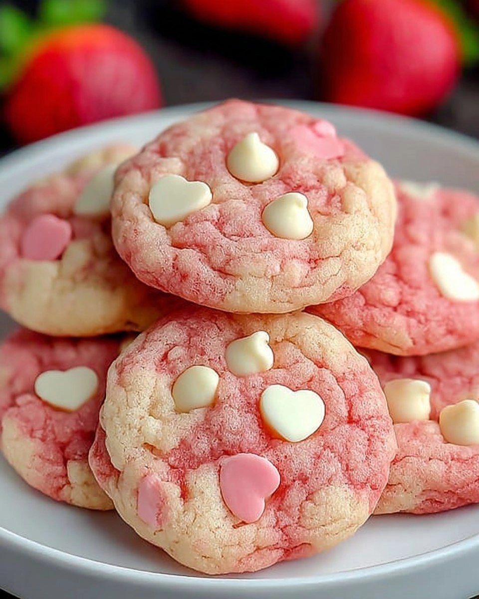Strawberry White Chocolate Chip Cookies- Perfect for Valentine’s Day!