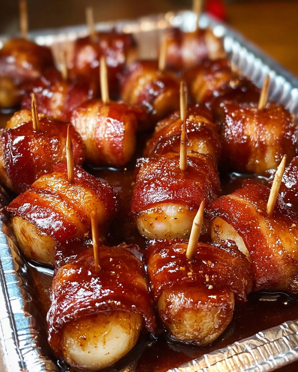 Valentine Bacon Wrapped Water Chestnuts
