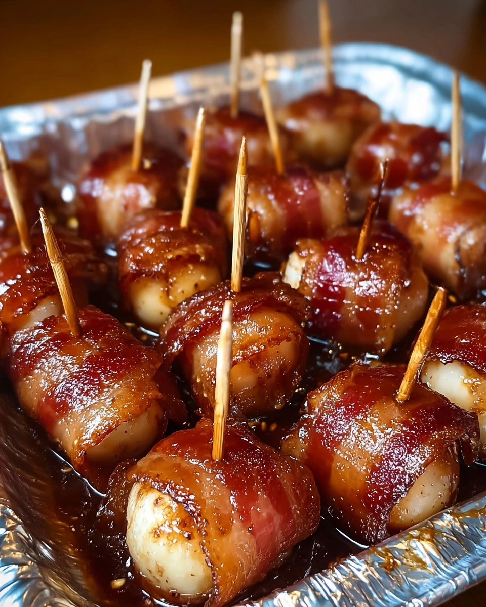 Valentine Bacon Wrapped Water Chestnuts