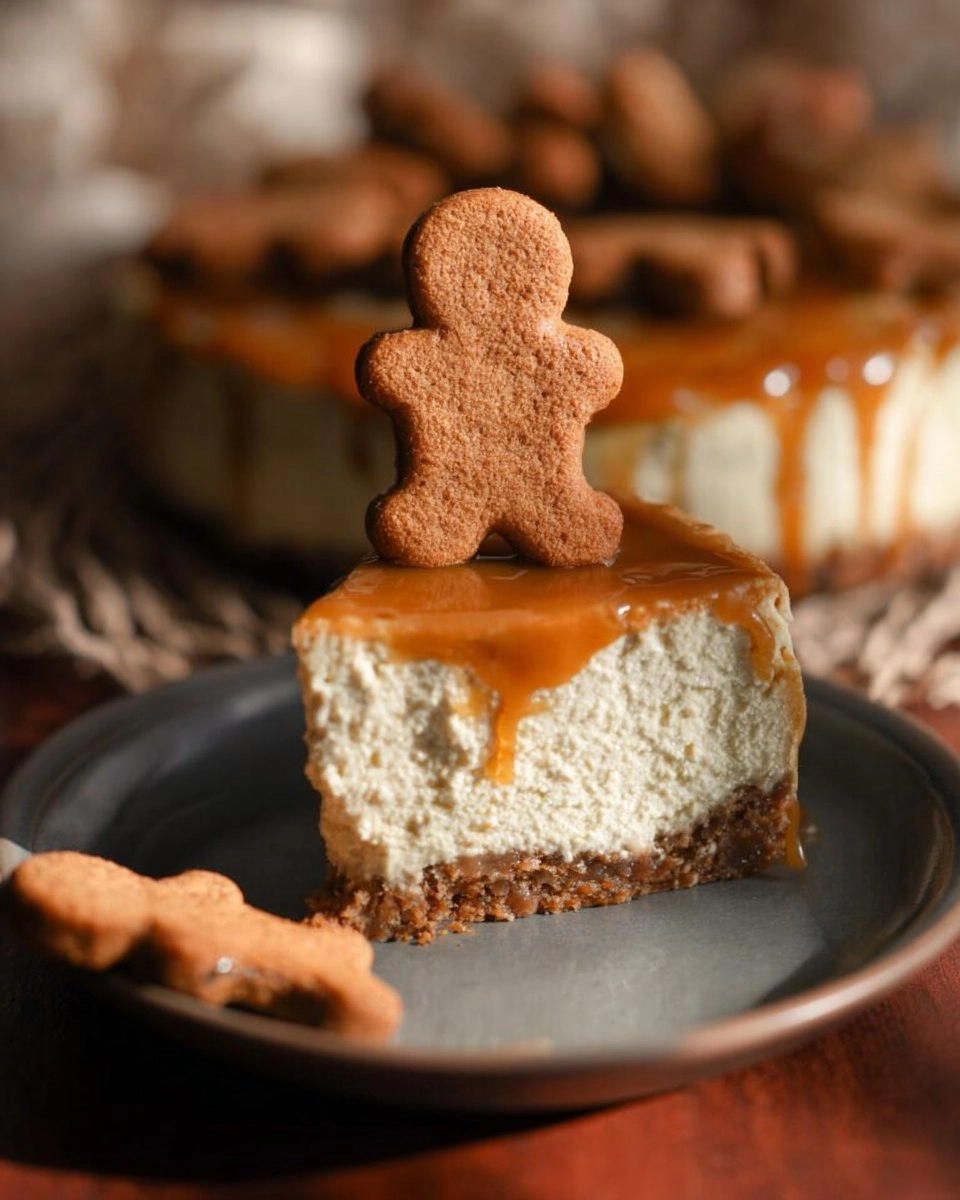 Valentine Gingerbread Caramel Cheesecake