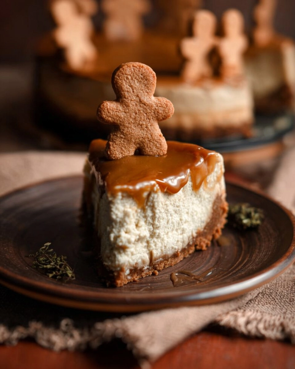 Valentine Gingerbread Caramel Cheesecake