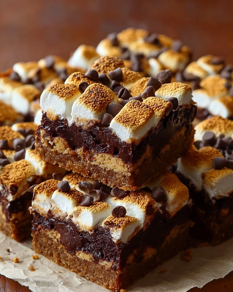 ValentineSmores Gingerbread Cookie Bars