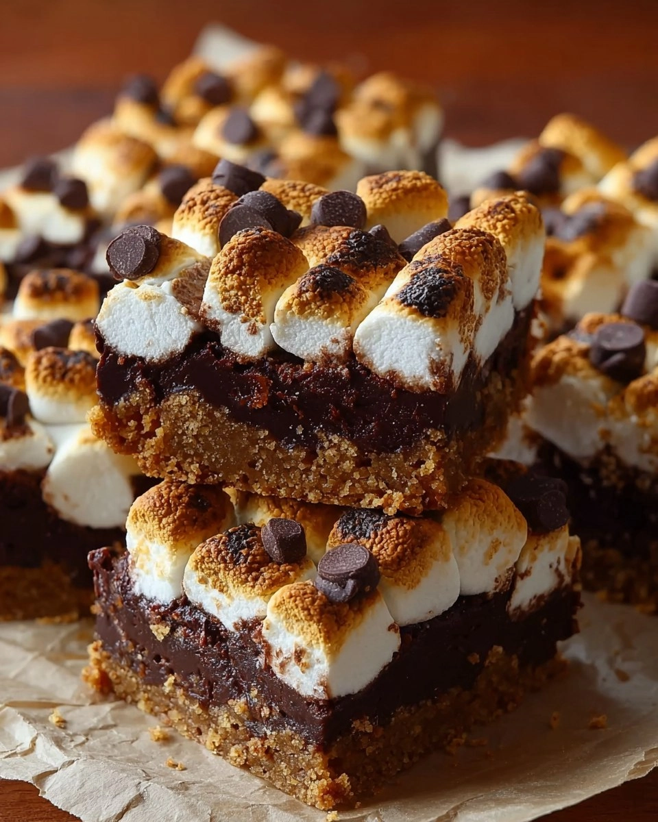 ValentineSmores Gingerbread Cookie Bars