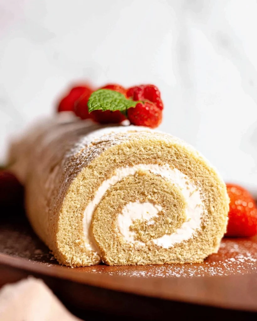 Vanilla-Swiss-Roll-Cake-Recipe