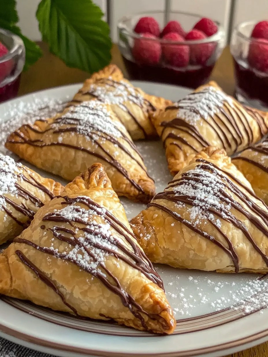 Chocolate Raspberry Cheesecake Turnovers