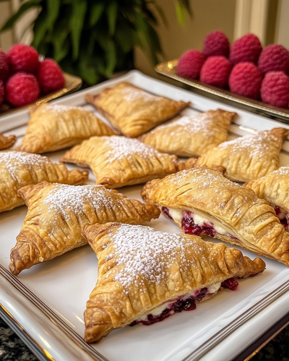 Chocolate Raspberry Cheesecake Turnovers