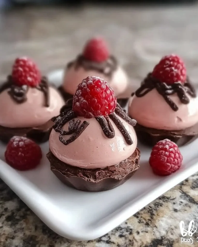 Easy-Chocolate-Raspberry-Mousse-Domes-Recipe
