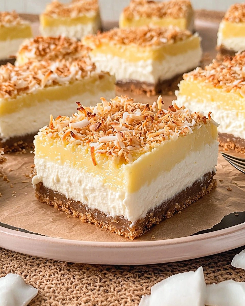 Easy Coconut Cream Cheesecake Bars for Tropical Dessert Lovers