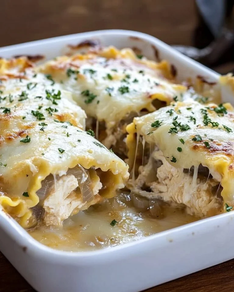 French-Onion-Chicken-Lasagna-Rollups-Recipe