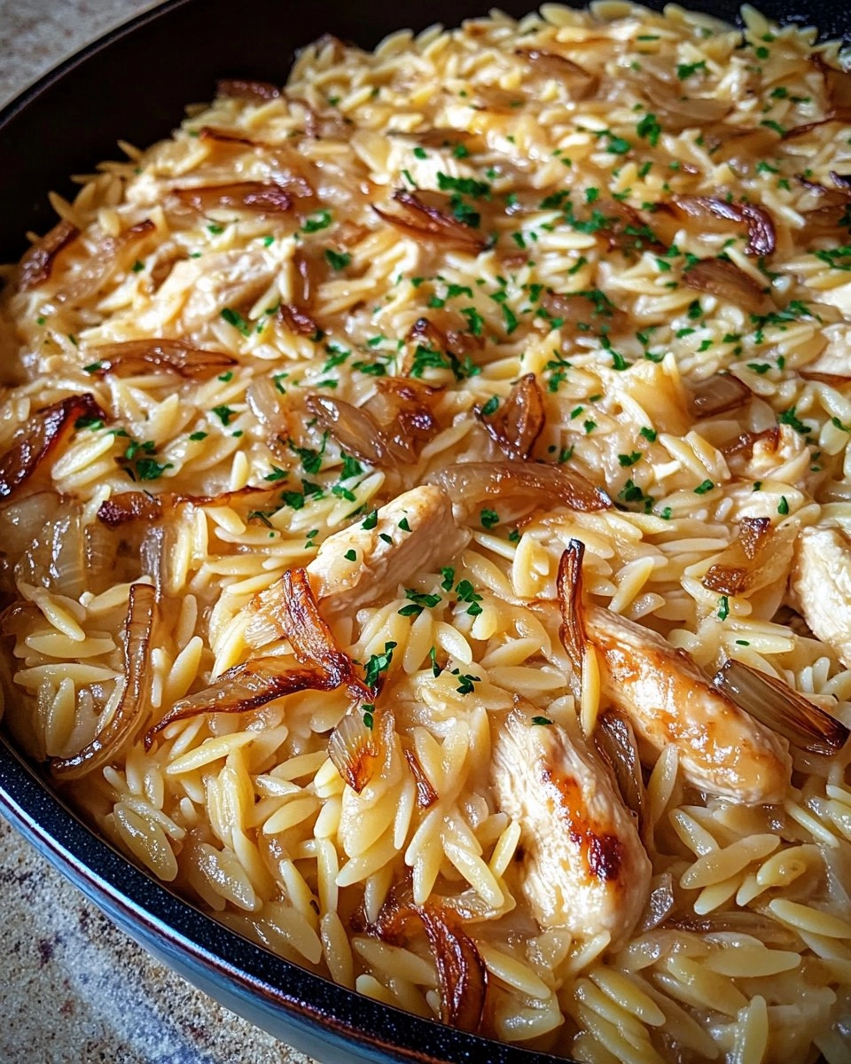 French Onion Chicken Orzo