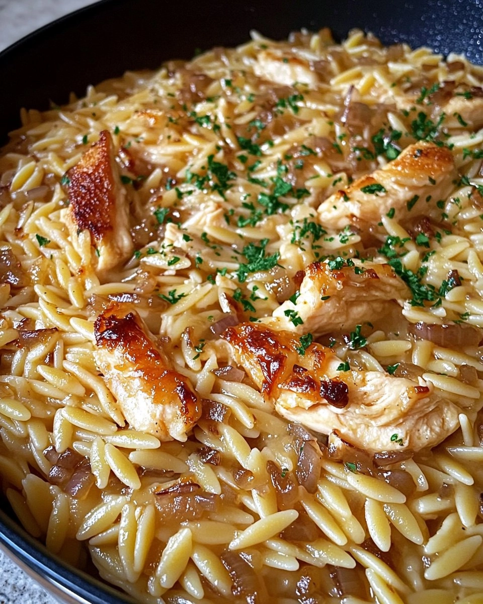 French Onion Chicken Orzo