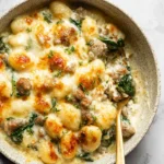Healthy Pesto Sausage Gnocchi Bake 113 Healthy-Pesto-Sausage-Gnocchi-Bake-Recipe
