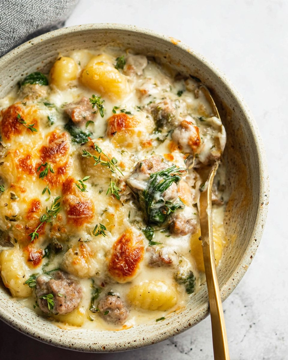 Healthy Pesto Sausage Gnocchi Bake 112 Healthy Pesto Sausage Gnocchi Bake