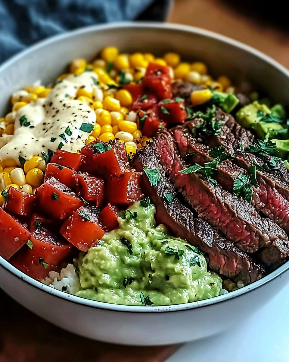 Healthy Steak Avocado Corn Bowl