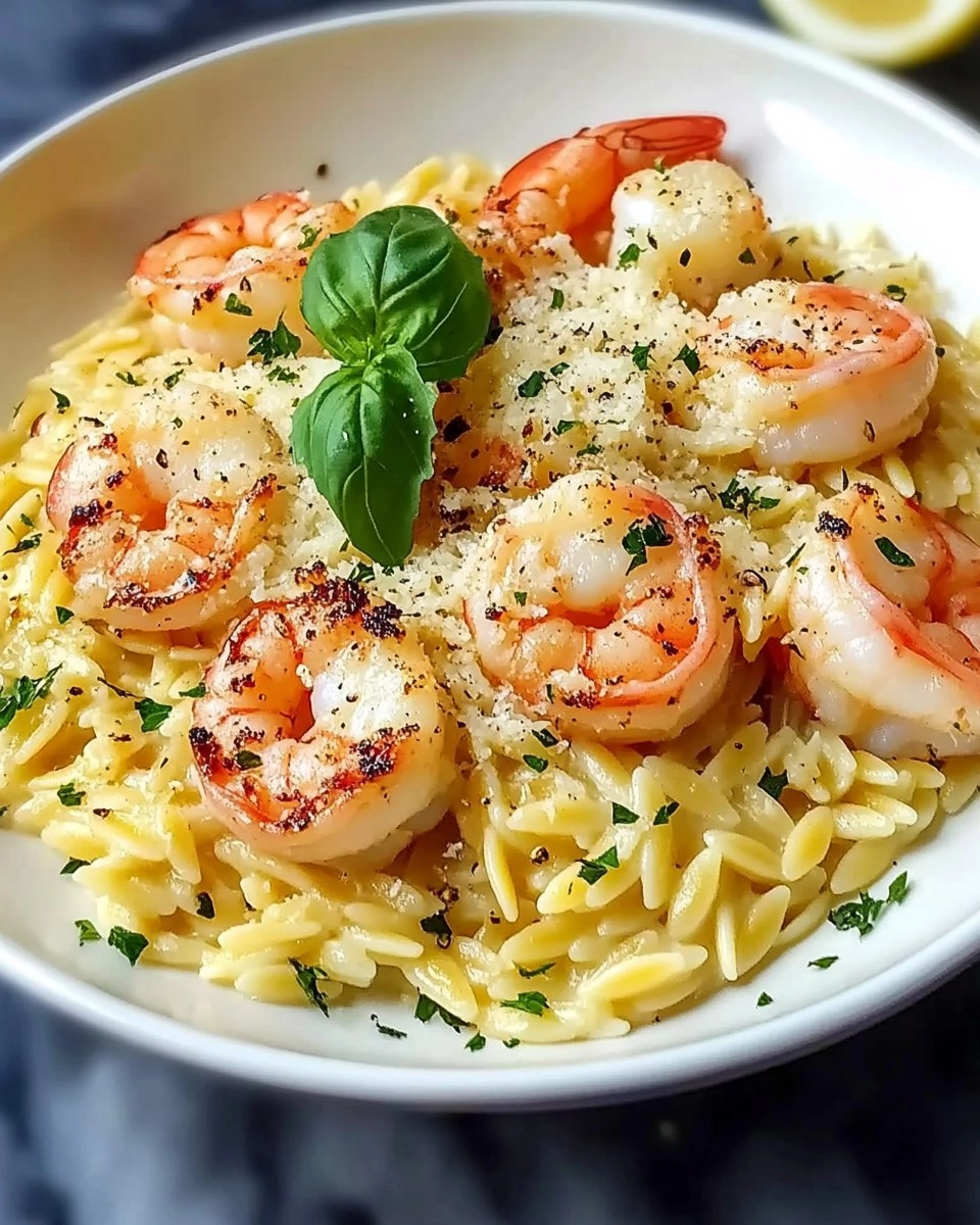 Parmesan Orzo with Shrimp