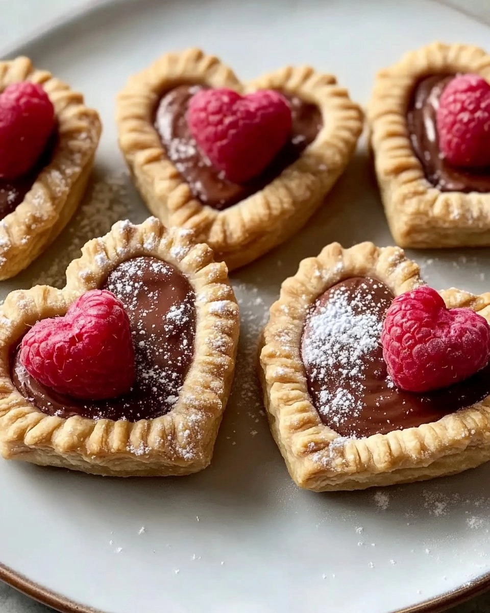 Raspberry Nutella Heart Pies