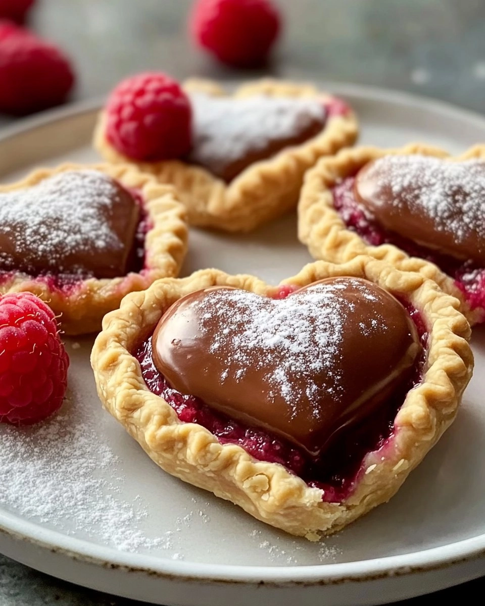 Raspberry Nutella Heart Pies