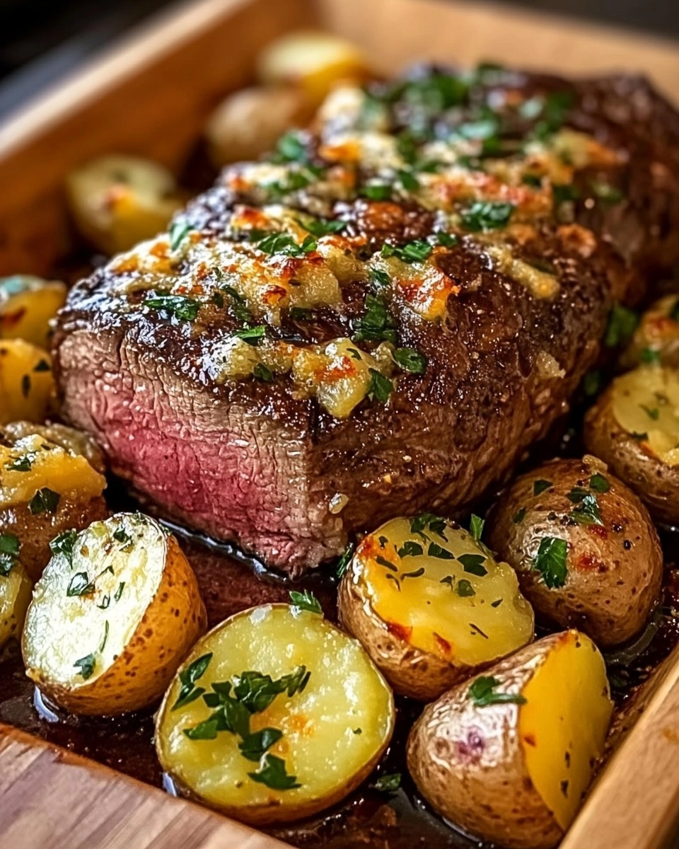 Roast Sirloin with Potato Bake
