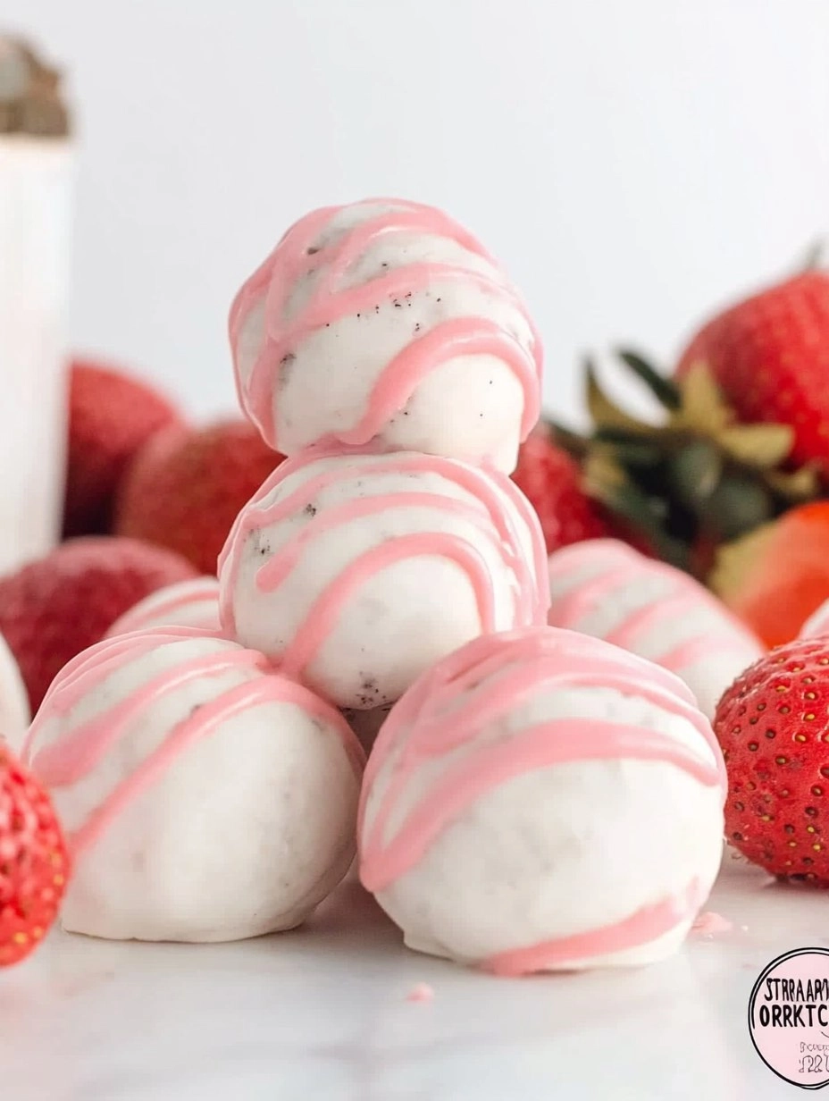 STRAWBERRY SHORTCAKE OREO BALLS