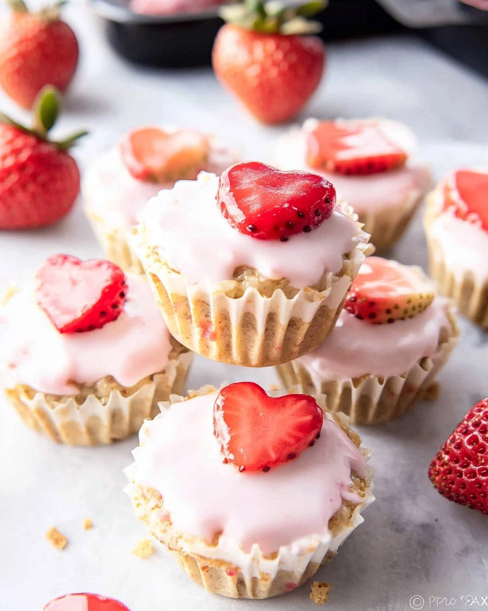 Valentine strawberry yogurt bites