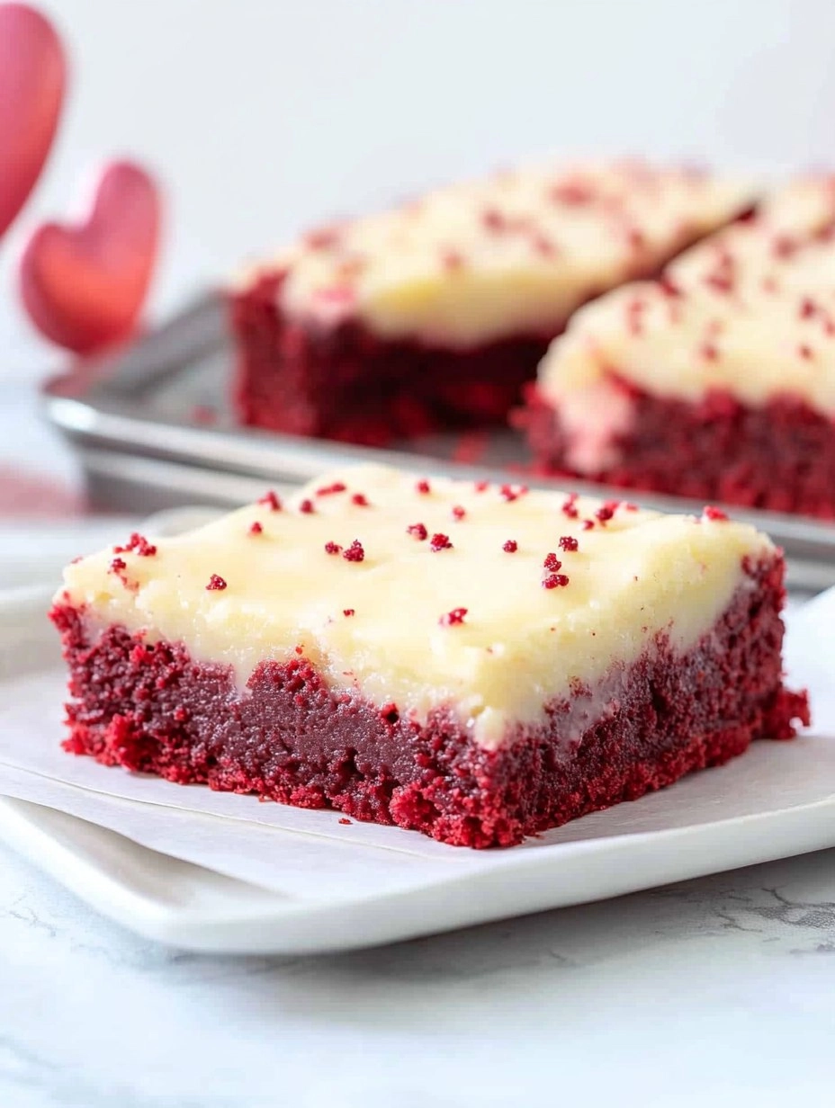 Valentine's Day Red Velvet Cookie Bars