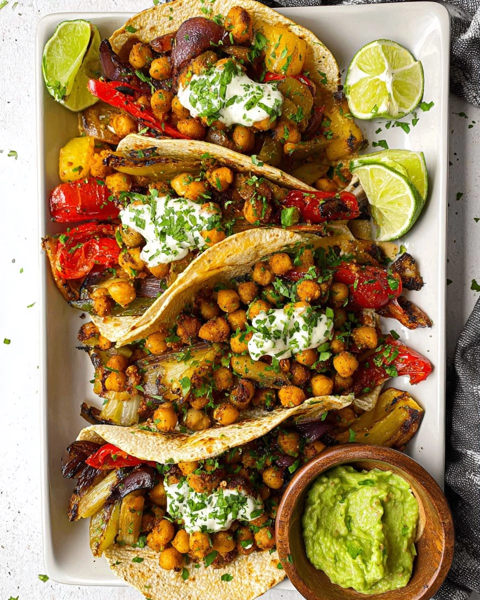 Vegan Sheet Pan Chickpea Fajitas