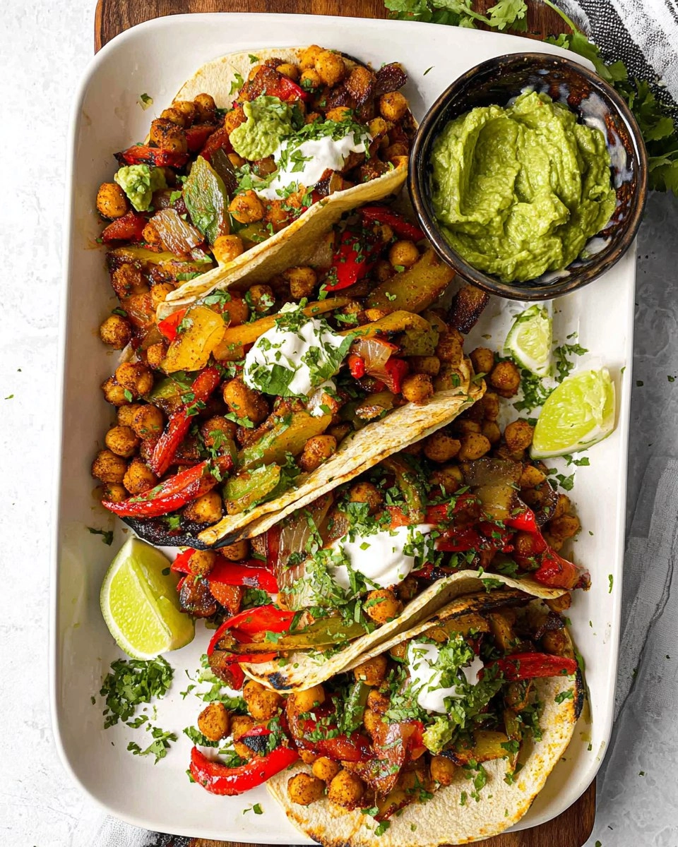 Vegan Sheet Pan Chickpea Fajitas