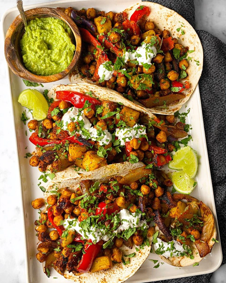 Vegan Sheet Pan Chickpea Fajitas