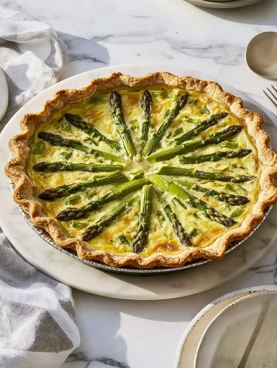 Asparagus and Gruyere Quiche | Easy Spring Breakfast