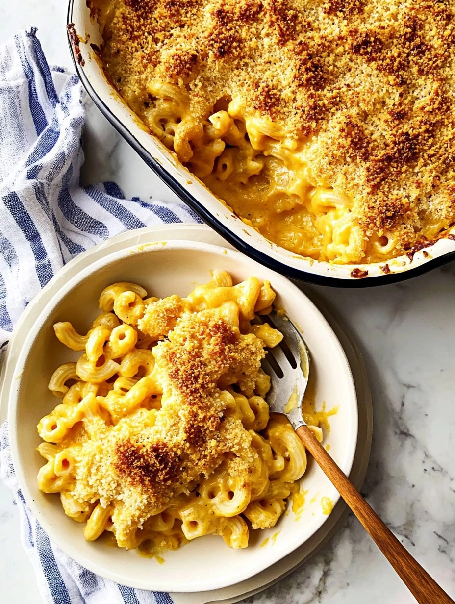 Cheesy Baked Butternut Squash Mac and Cheese