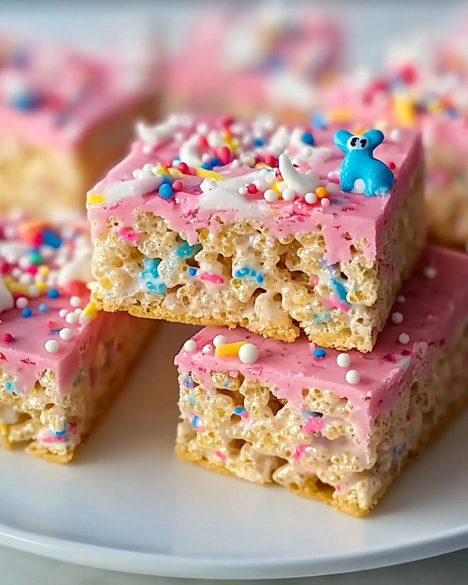 Circus Animal Cookie Rice Krispie Treats