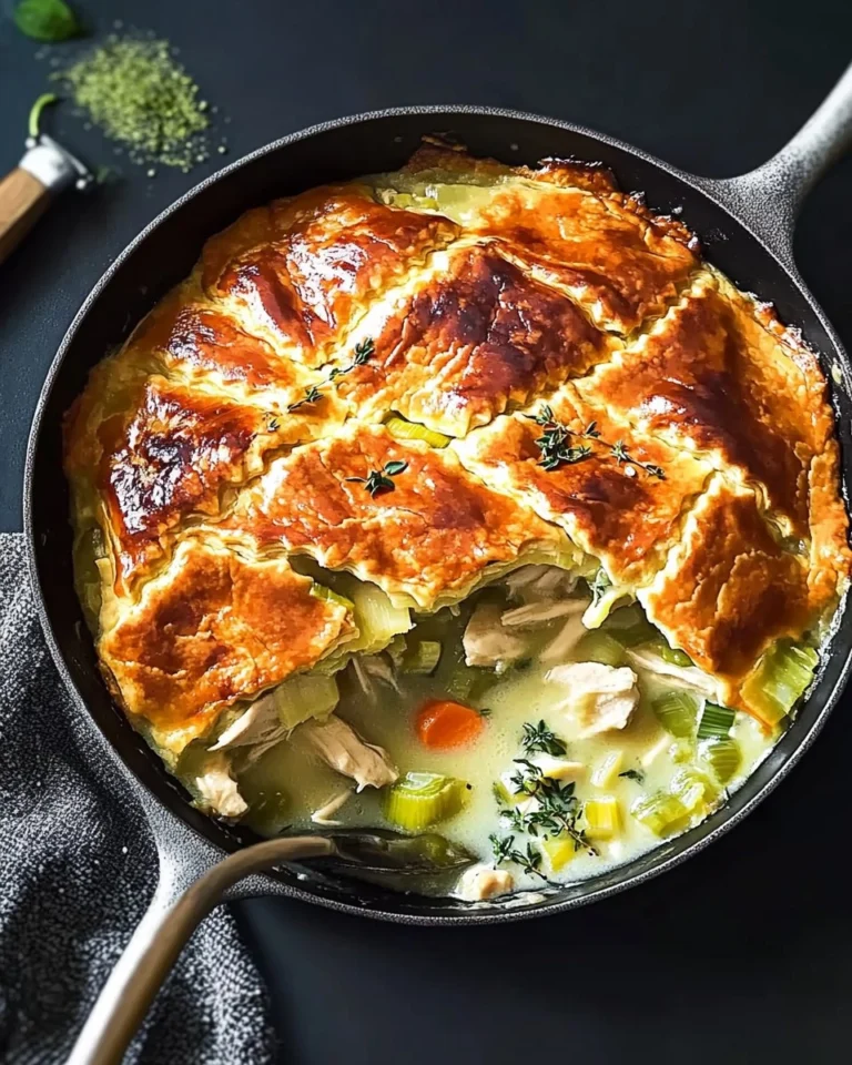 Cozy-Chicken-Pot-Pie-with-Leeks-Thyme-Skillet-Version-Recipe