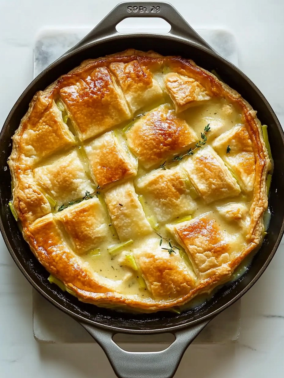 Cozy Chicken Pot Pie with Leeks & Thyme (Skillet Version)