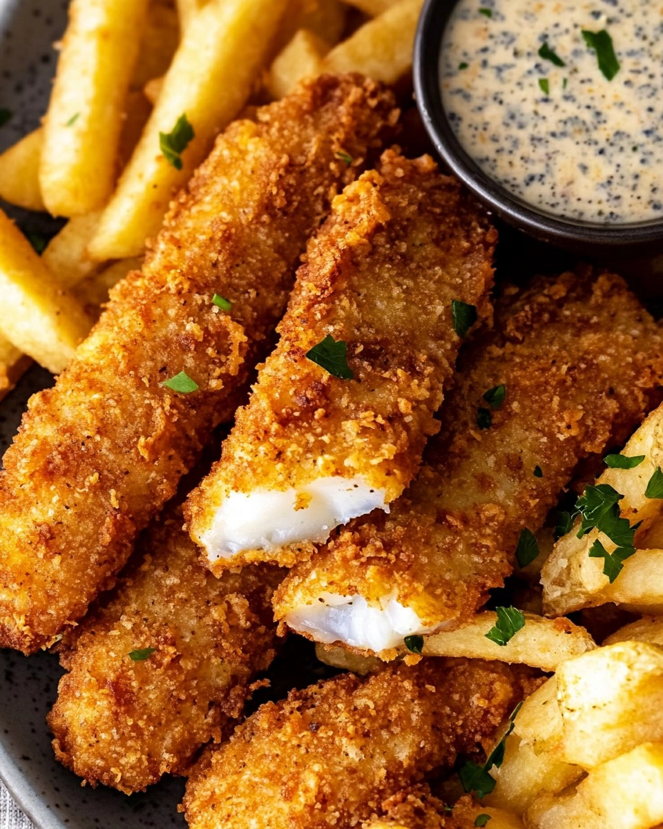 Crispy Baked Fish & Chips with Tartar Sauce