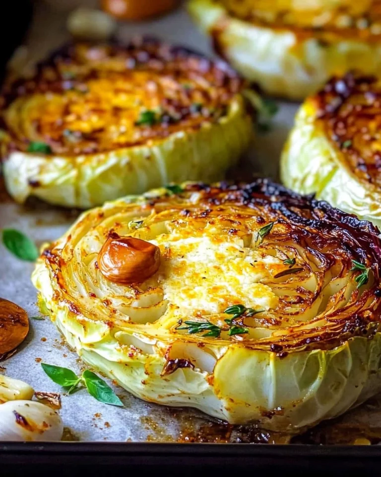 Crispy Roasted Parmesan Cabbage Steaks with Garlic Herb Butter 84 Crispy-Roasted-Parmesan-Cabbage-Steaks-with-Garlic-Herb-Butter-Recipe