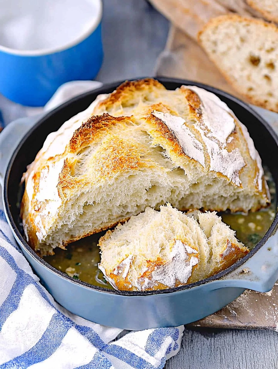 Dutch Oven No-Knead Crusty Bread (Perfect with Any Stew)