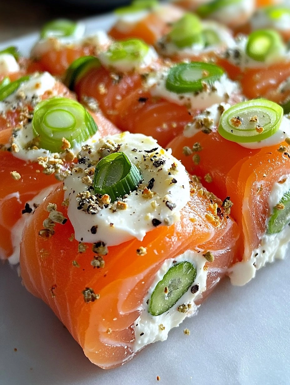 Easter Smoked Salmon and Cream Cheese Roll Ups
