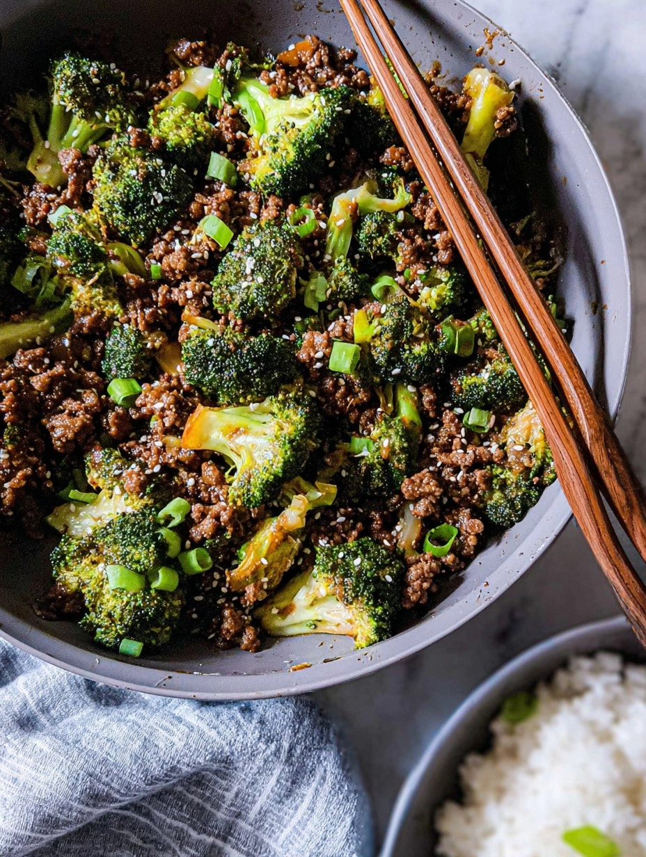 Easy Ground Beef and Broccoli