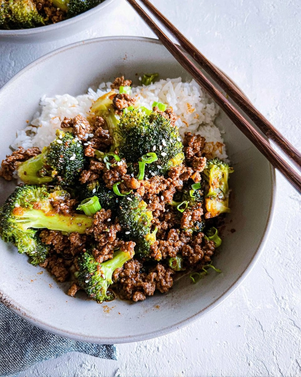 Easy Ground Beef and Broccoli