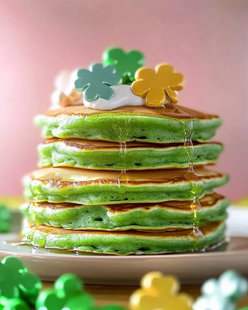 Fluffy-St.-Patricks-Day-Green-Buttermilk-Pancakes-Recipe