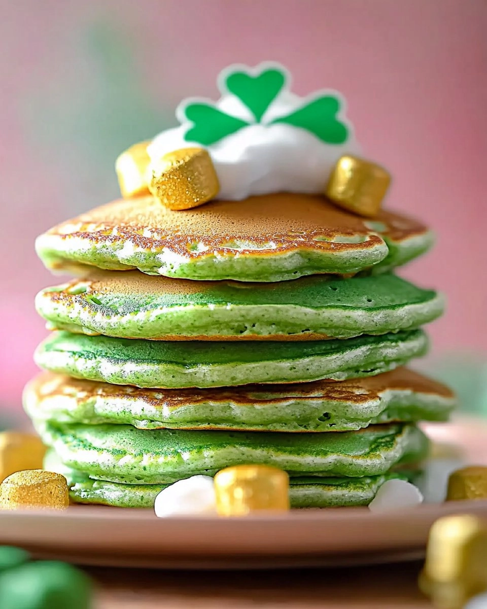 Fluffy St. Patricks Day Green Buttermilk Pancakes