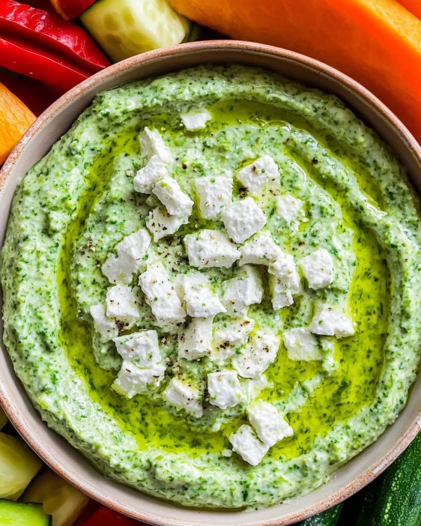 Green-Goddess-Yogurt-Dip-with-Veggie-Platter-Recipe