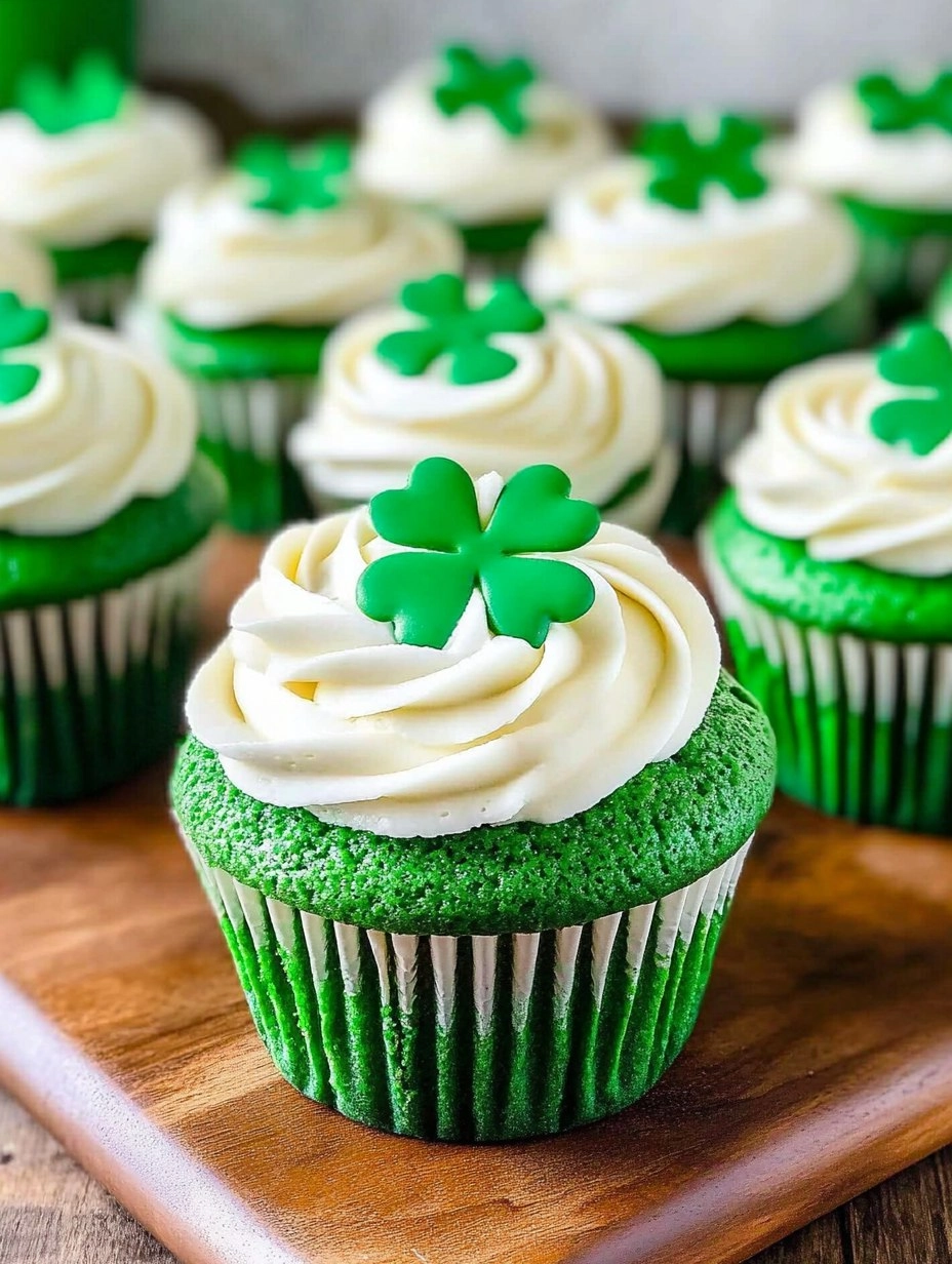 Green Velvet Cupcakes | St Patrick's Day Cupcake Recipe