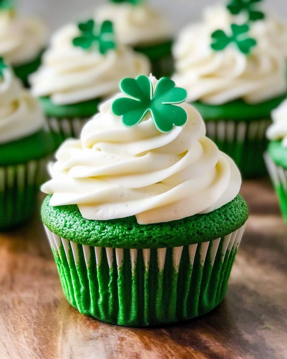 Green Velvet Cupcakes | St Patrick's Day Cupcake Recipe