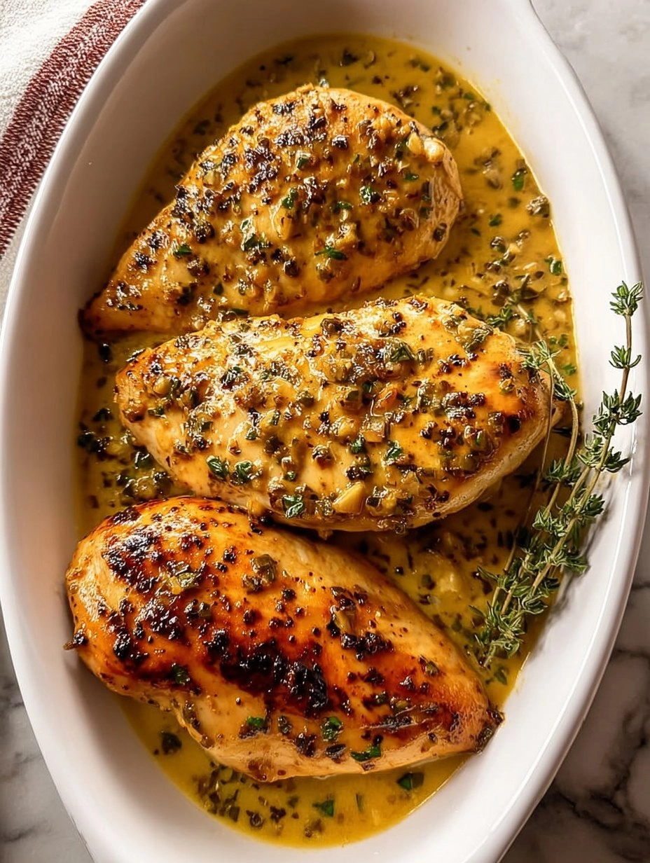Honey Dijon Garlic Chicken Breasts | Easy Dinner idea