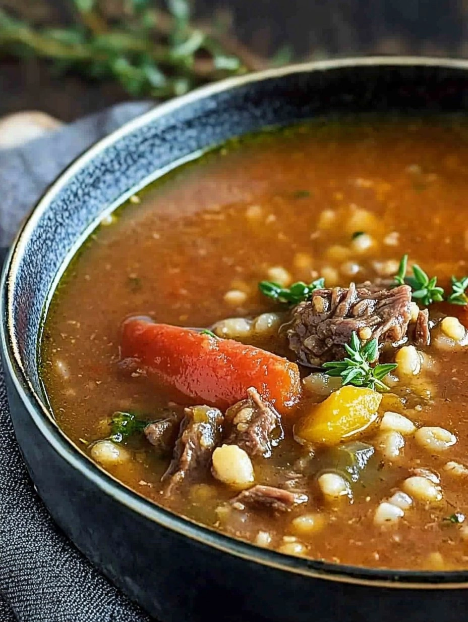 Instant Pot Beef & Barley Soup (Hearty and Freezer-Friendly)