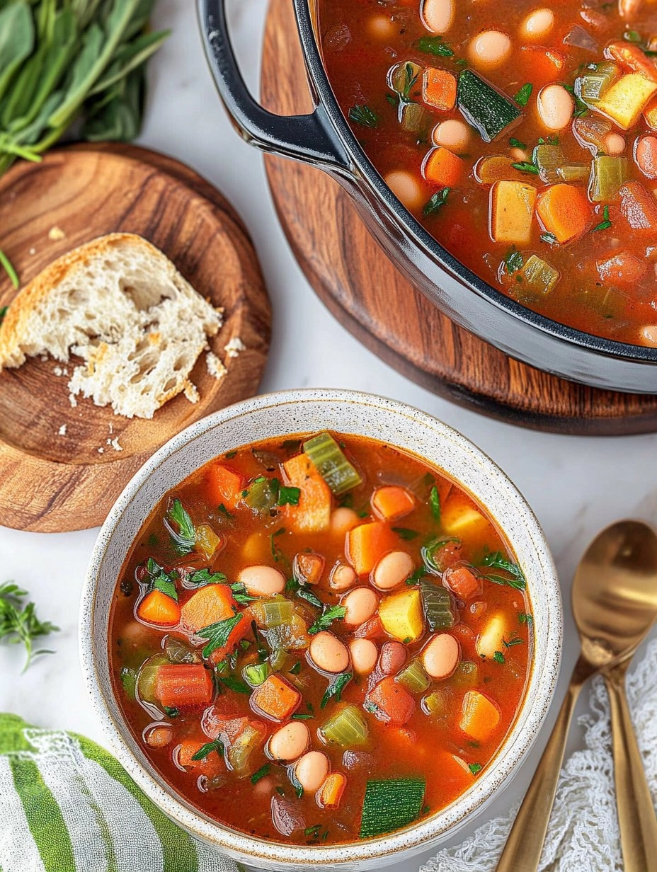 Minestrone Soup | Easy Vegetable and Bean Soup
